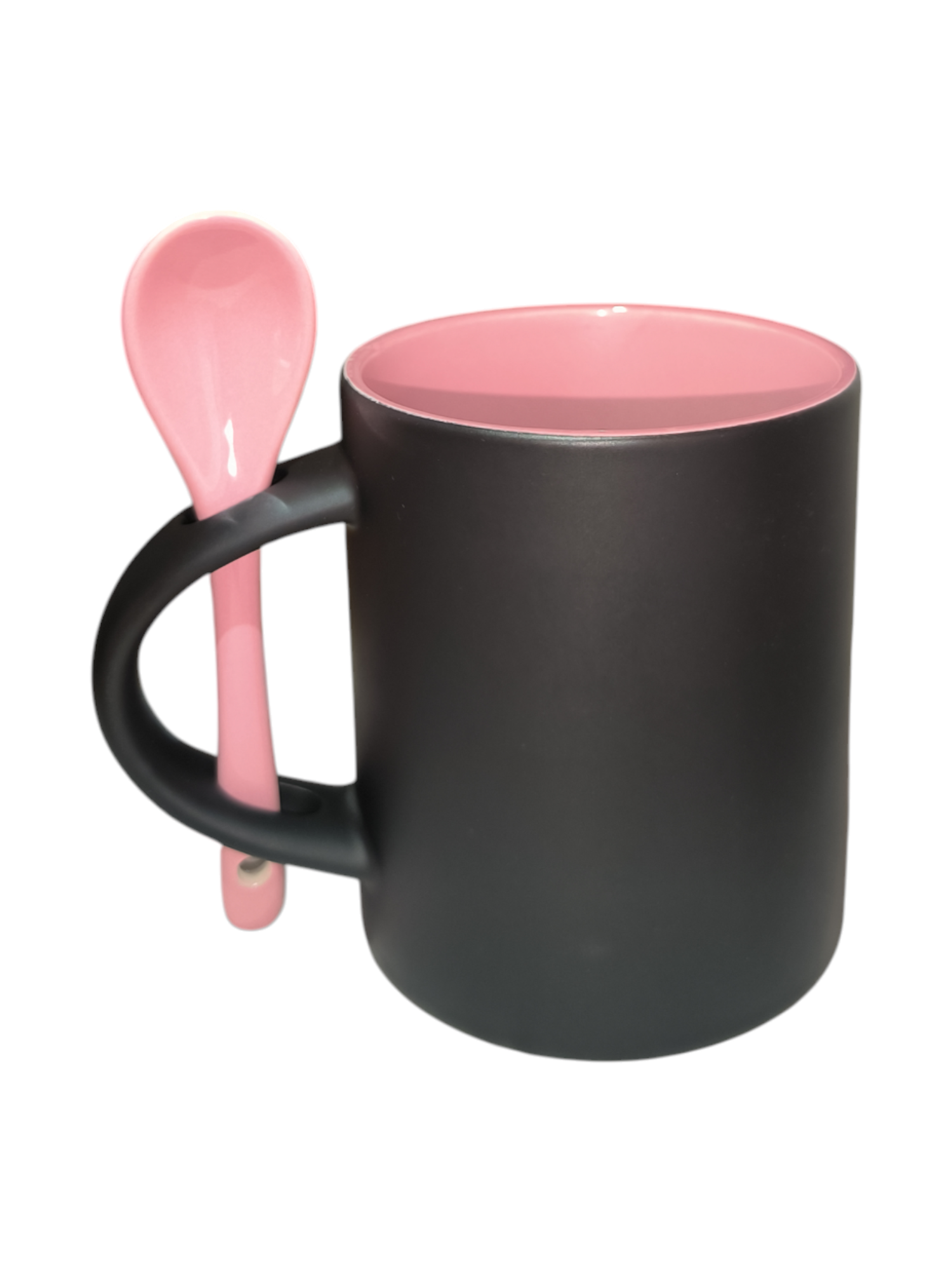 MUG 11 OZ MAGICO-CUCHARA ROSADO